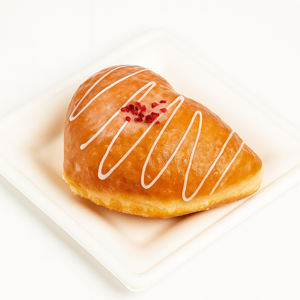 Pączek z maliną i białą czekoladą